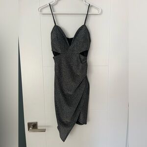 Windsor women’s sparkly asymmetrical bodycon dress